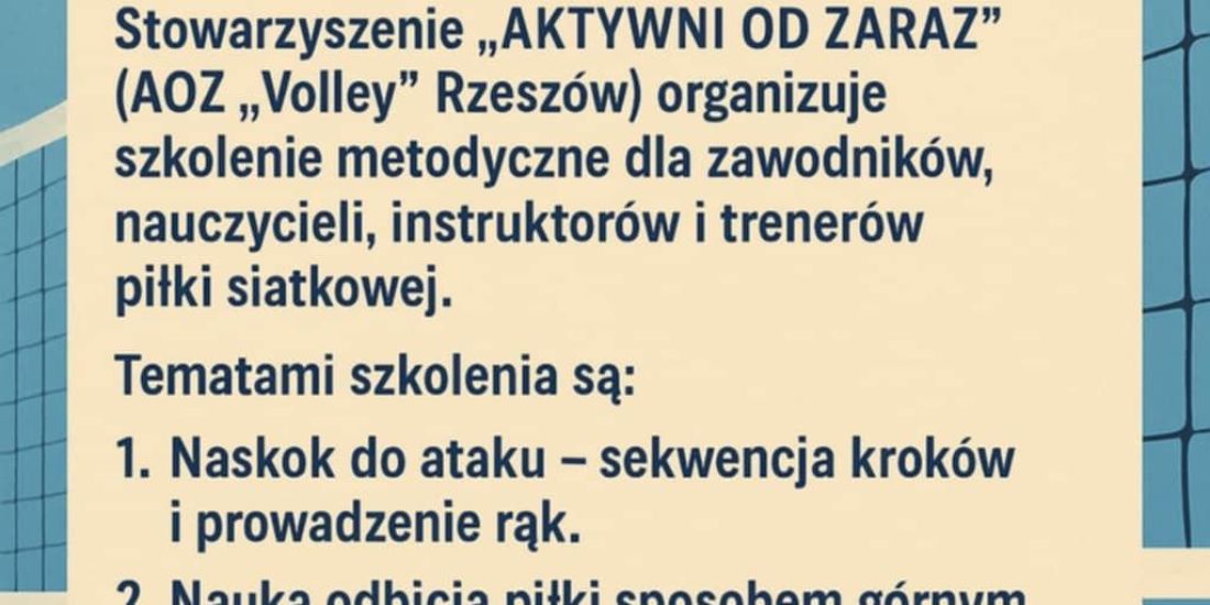 Zapraszamy na szkolenie!!!!!